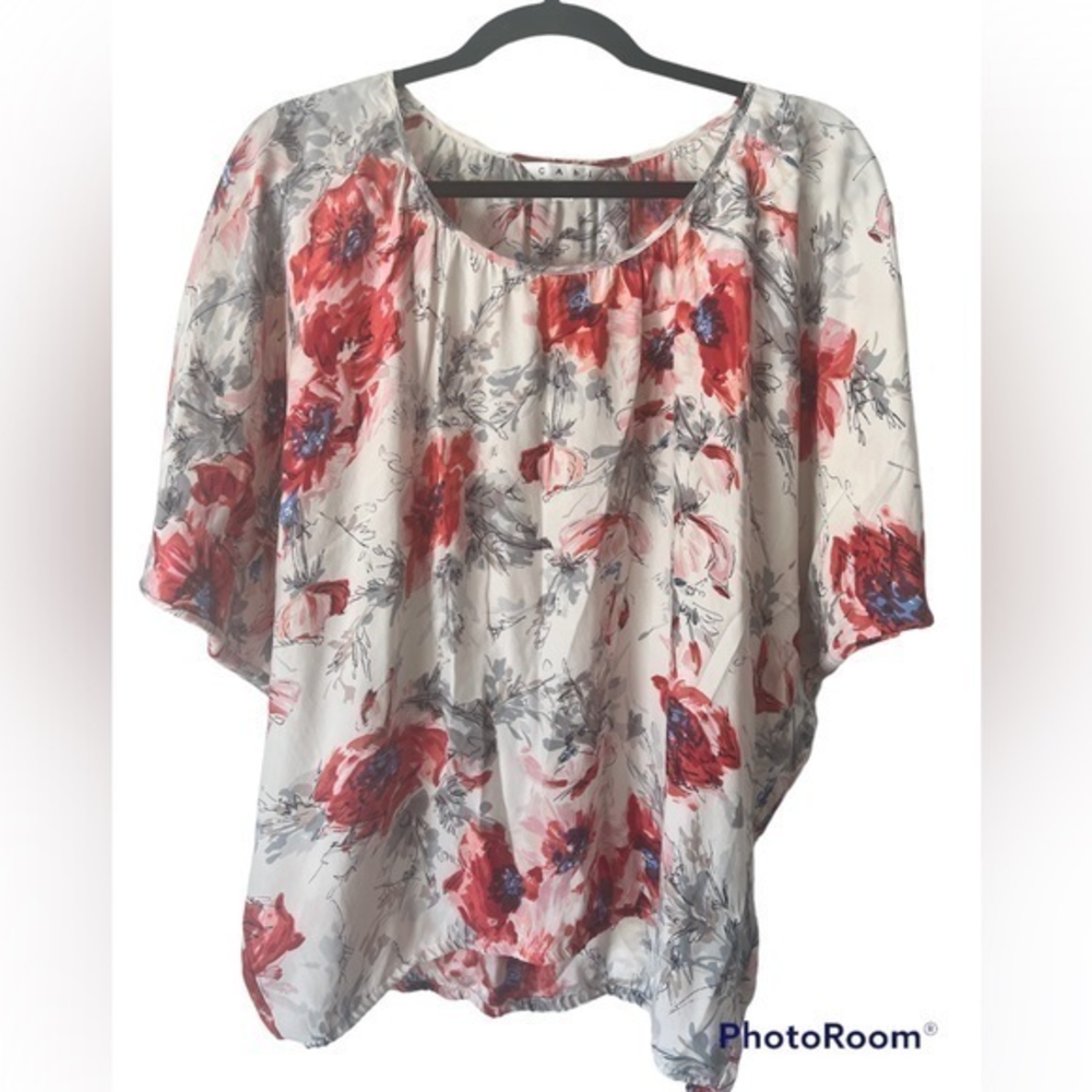 Cabi Silk Floral Blouse size XS